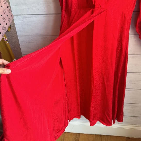 H&M Red Jacquard-weave Dress - Picture 6 of 10